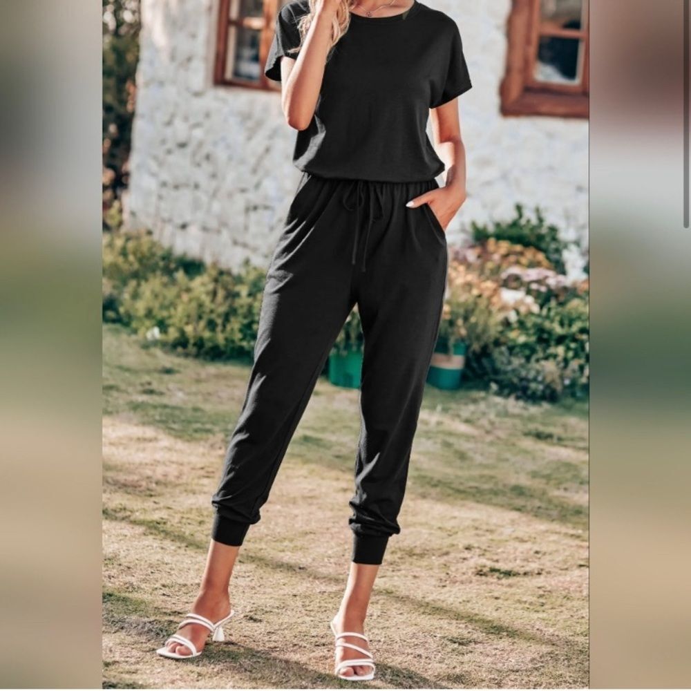 Pretty Garden - Black Jumpsuit - size XL